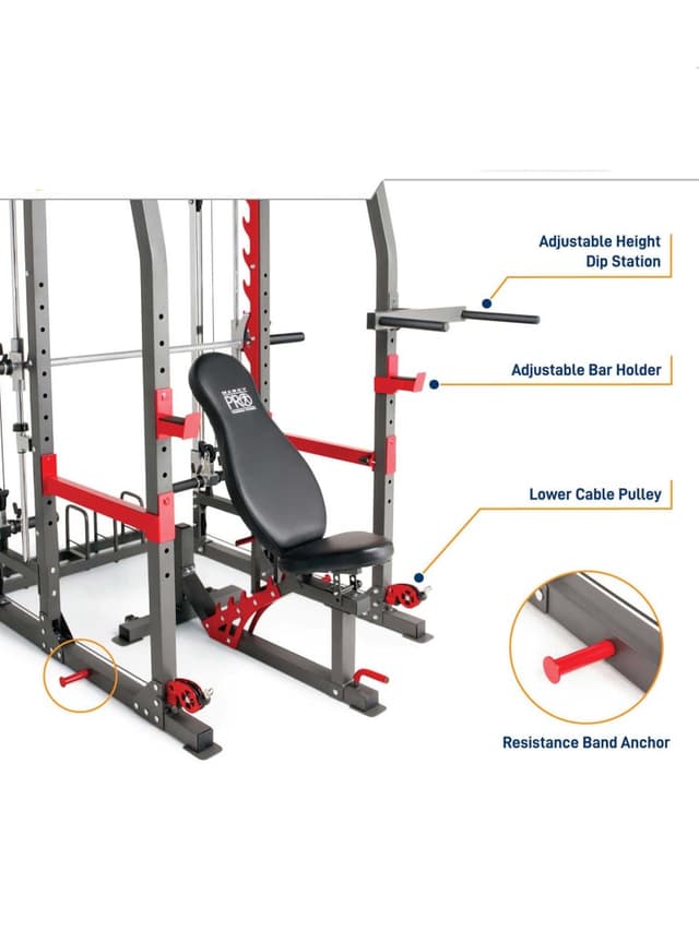 Marcy Pro Smith Machine Home Gym Training System Cage | SM 4903
