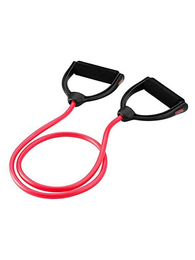 حبل المقاومة مطاط مستوى 1 زهري يورك فيتنيس York Fitness Resistance Tube Level 1 Firm Grip Handle