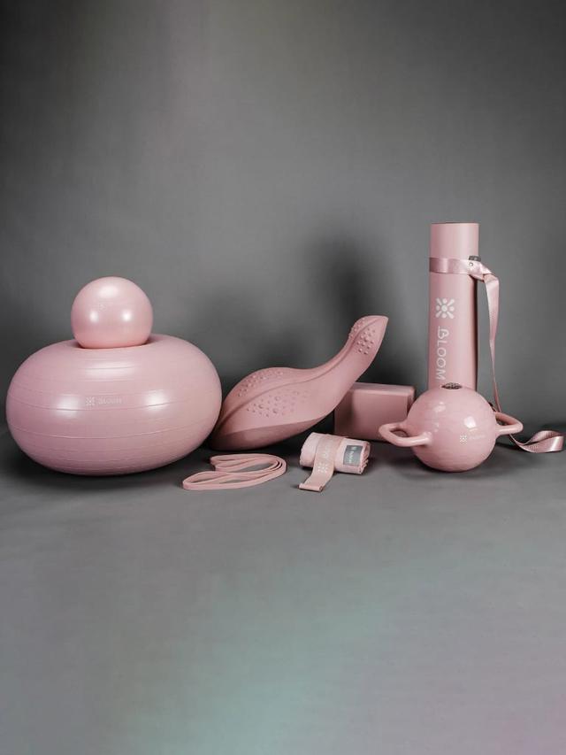 مستلزمات تمارين اليوغا زهري لايف برو LivePro Bloom Yoga Training Set Color Pink
