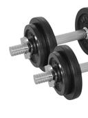 طقم دنابل حديد مع 2 بار حديد 20 كغ Tunturi Dumbbellset with 2 Bars Screw - SW1hZ2U6MTUyODM5Ng==