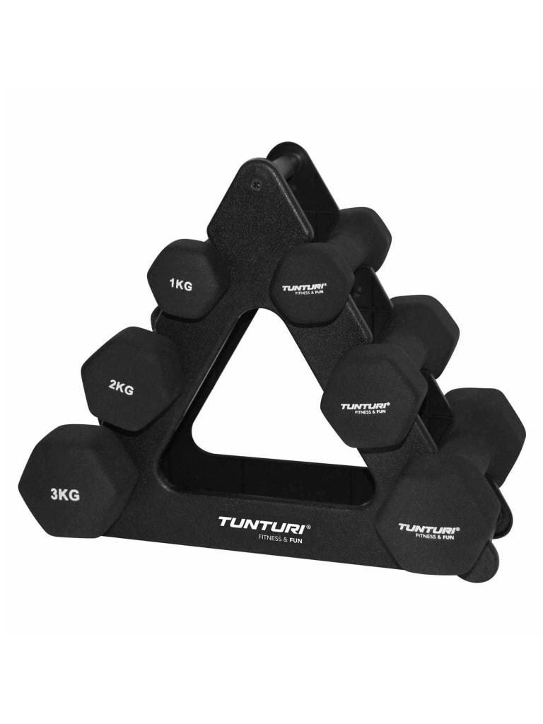 Tunturi Neoprene Dumbellset 3Prs+Stand