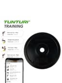 اثقال حديد بوزن 5 كجم مغلفة بالمطاط تونتوري Tunturi Rubber Plate - 313477