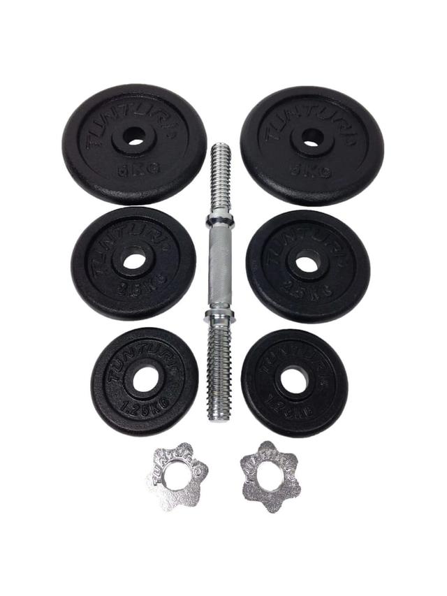 دنابل حديد مع بار حديد 20 كغ Tunturi Dumbbellset with Bar Screw