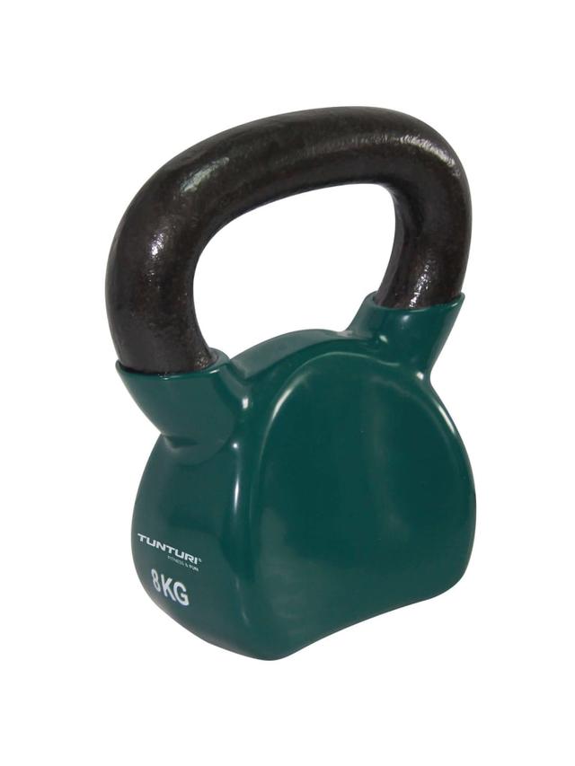 Tunturi Vinyl Kettlebell Color GreenWeight 8 Kg - SW1hZ2U6MTU0OTExNw==