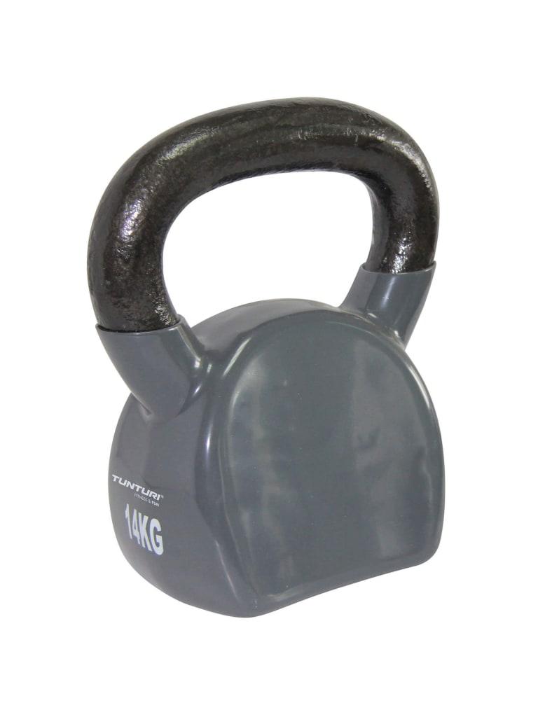 Tunturi Vinyl Kettlebell Color Grey Weight 14 Kg