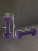 Tunturi Vinyl Dumbbells - Pair Color PurpleWeight 1 Kg - SW1hZ2U6MTU0OTA2Ng==