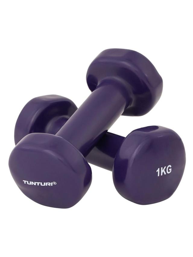 Tunturi Vinyl Dumbbells - Pair Color PurpleWeight 1 Kg - SW1hZ2U6MTU0OTA2NA==