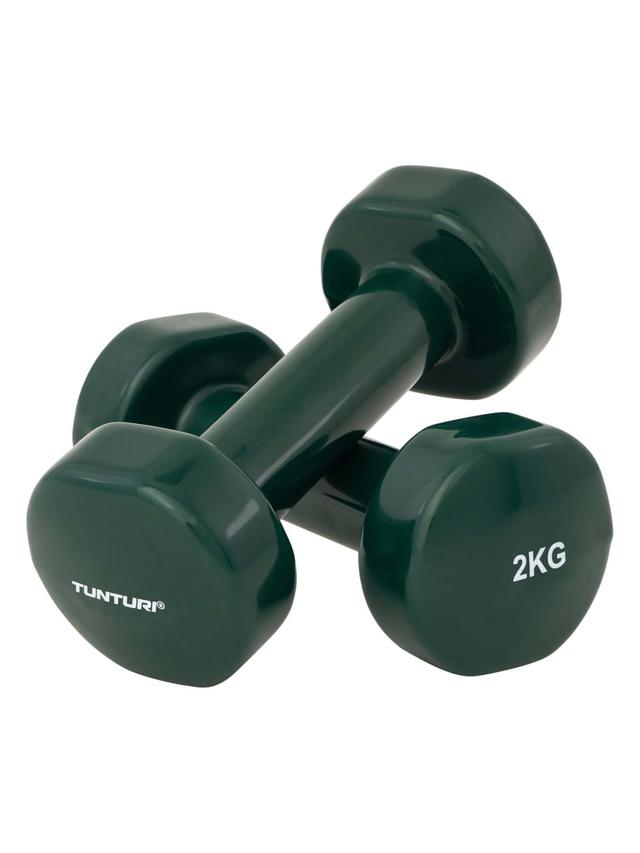 Tunturi Vinyl Dumbbells - Pair Color GreenWeight 2 Kg - SW1hZ2U6MTU0OTA1NQ==