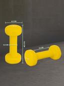 Tunturi Vinyl Dumbbells - Pair Color YellowWeight 1.5 Kg - SW1hZ2U6MTUyODMxMQ==