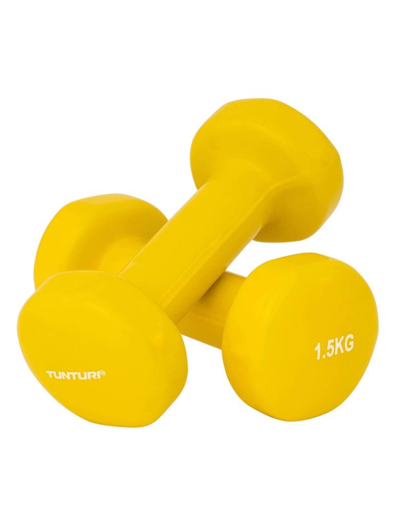 Tunturi Vinyl Dumbbells - Pair Color YellowWeight 1.5 Kg