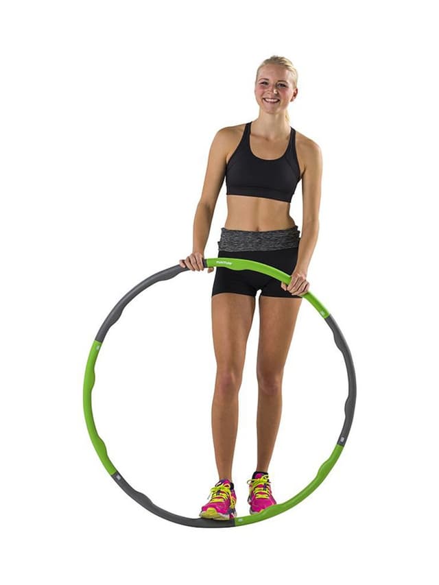 لعبة هيلا هوب 1.8 كجم قابلة للفك والتعديل أخضر تونتوري Tunturi Hula Hoop