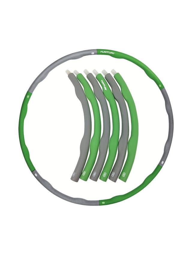 لعبة هيلا هوب 1.8 كجم قابلة للفك والتعديل أخضر تونتوري Tunturi Hula Hoop