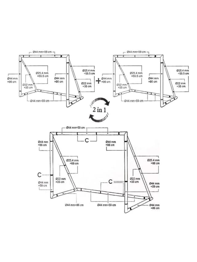 Outdoor Play 2 Portable Sports Goal Post