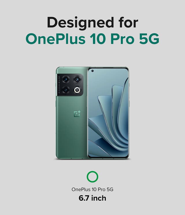 كفر جوال ون بلس 10 برو 5 جي مقاوم للصدمات فيوجن اكس من رينجكي لون أسود Ringke Fusion X Compatible with OnePlus 10 Pro 5G Case