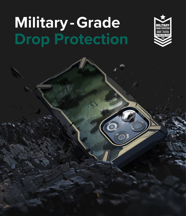 كفر جوال ون بلس 10 برو 5 جي مقاوم للصدمات فيوجن اكس من رينجكي لون أسود Ringke Fusion X Compatible with OnePlus 10 Pro 5G Case