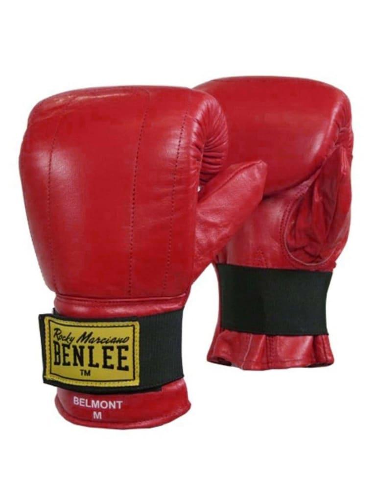 قفازات ملاكمة جلد طبيعي اكس لارج أحمر بينلي Benlee Belmont Leather Gloves Mitts