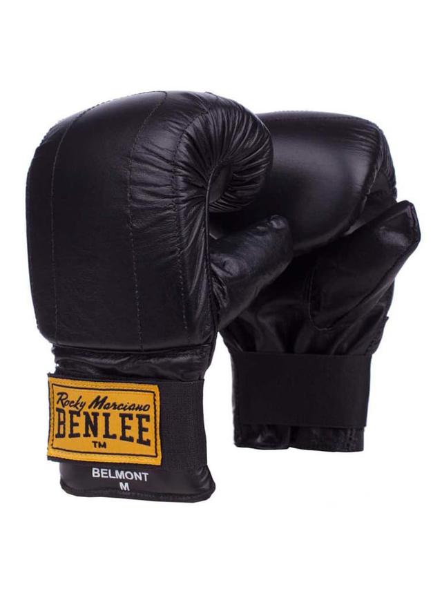 قفازات ملاكمة جلد طبيعي سمول أسود بينلي Benlee Belmont Leather Gloves Mitts - SW1hZ2U6MTUyMzA3MQ==