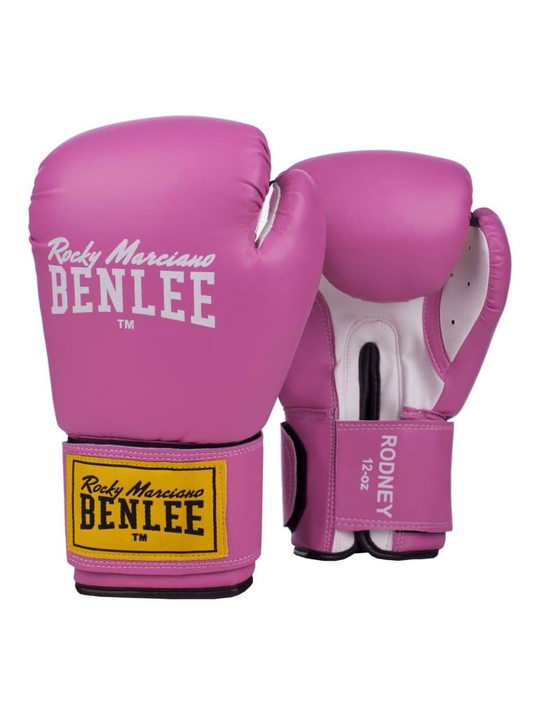 قفازات ملاكمة جلد صناعي مقاس 10oz زهري بينلي Benlee Rodney Artificial Leather Boxing Gloves