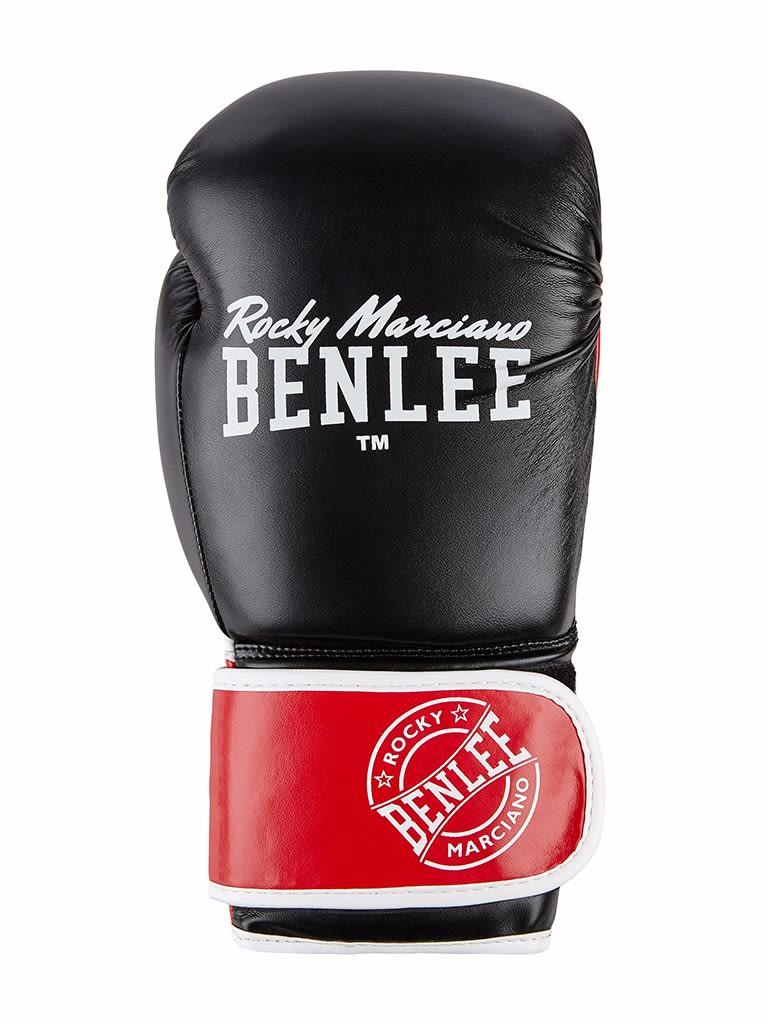 قفازات ملاكمة جلد صناعي مقاس 12oz أسود بينلي Benlee Leather Boxing Gloves