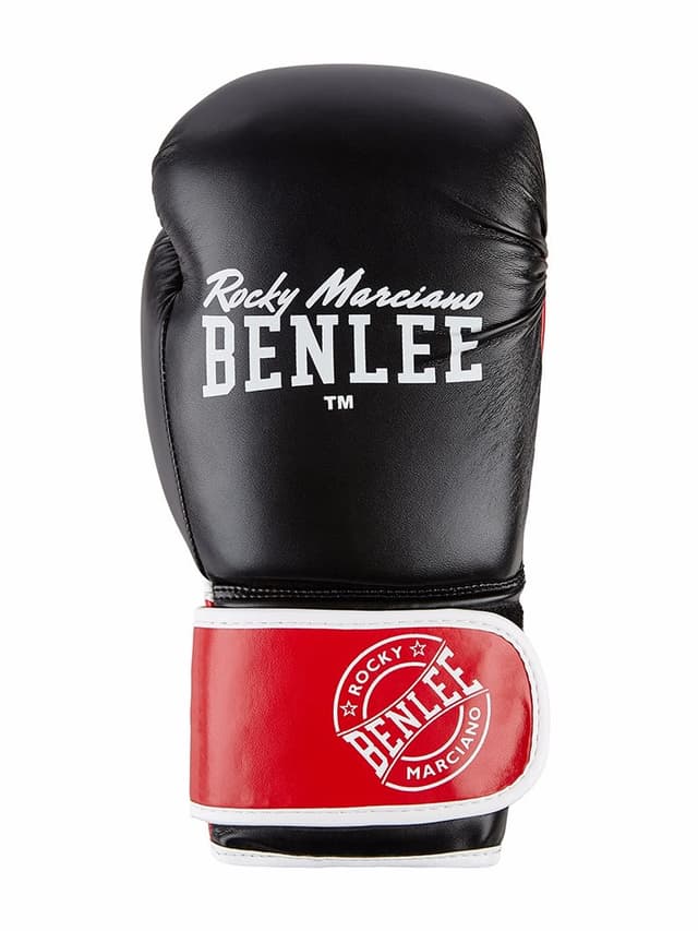 قفازات ملاكمة جلد صناعي مقاس 12oz أسود بينلي Benlee Leather Boxing Gloves - 718620