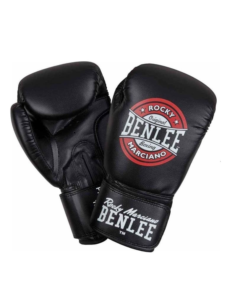 قفازات ملاكمة جلد صناعي مقاس 14oz أسود بينلي Benlee Artificial Leather Boxing Gloves