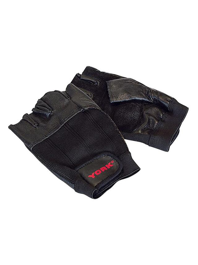 قفازات رفع الاثقال جلد قياس L يورك فيتنيس York Fitness Leather Gloves - SW1hZ2U6MTU0NDA3OA==