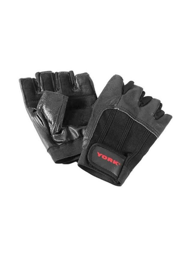 قفازات رفع الاثقال جلد قياس M يورك فيتنيس York Fitness Deluxe Leather Workout Glove - SW1hZ2U6MTU0MzAyMg==