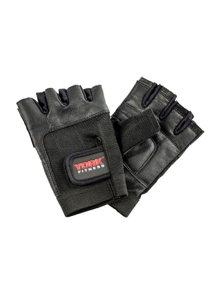 قفازات رفع الاثقال جلد قياس M يورك فيتنيس York Fitness Leather Weight Lifting Glove