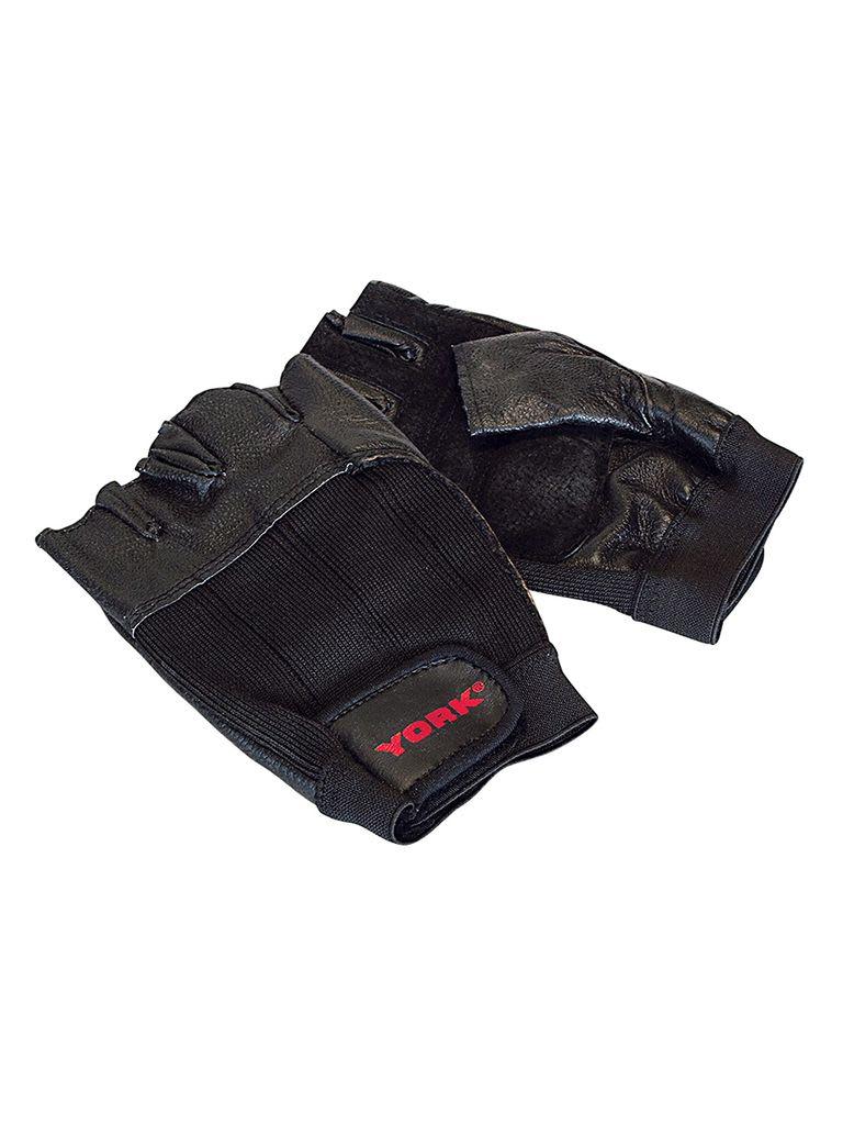 قفازات رفع الاثقال جلد قياس M يورك فيتنيس York Fitness Leather Gloves