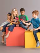 مطارة ماء للأطفال باللون الأصفر من كاميلباك إيددي Camelbak Eddy+ Kids Bottle Color Lets ExploreVolume 400 ml