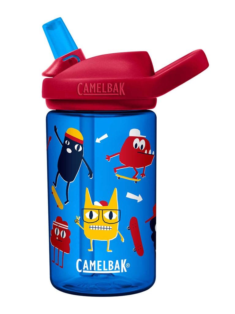 مطارة ماء للأطفال باللون الأحمر والأزرق من كاميلباك Camelbak Eddy+ Kids Bottle Color Skate MonstersVolume 400 ml