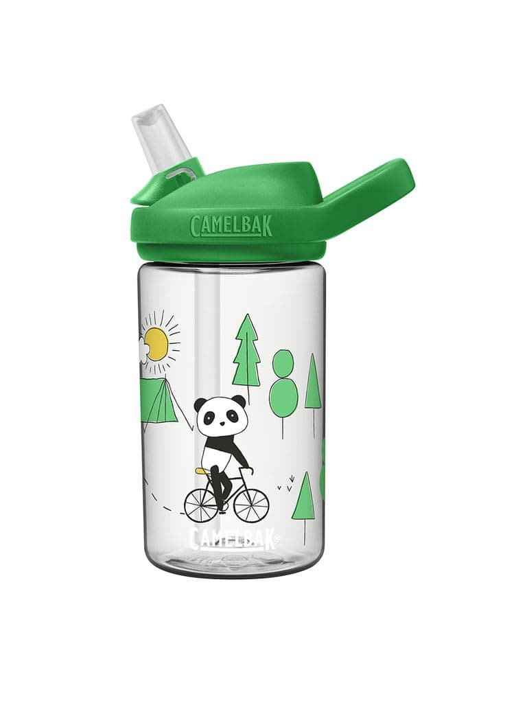 مطارة ماء للأطفال باللون الأخضر مع فتحة فم شفاط كبيرة من كاميلباك Camelbak Eddy+ Kids Bottle Color Playful PandasVolume 400 ml