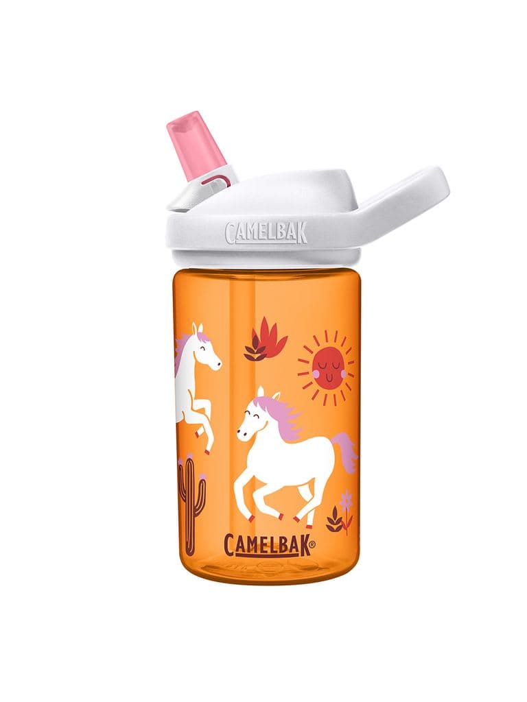 مطارة ماء للأطفال باللون الأبيض والبرتقالي من كاميلباك Camelbak Eddy+ Kids Bottle Color Wild HorsesVolume 400 ml