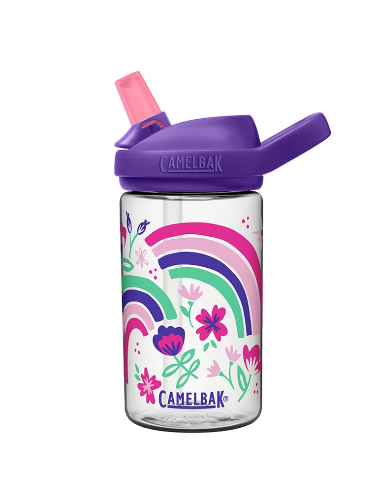 زمزمية ماء للاطفال 400 مل بلاستيك مع قشة شفافة كاميلباك Camelbak Eddy+ Kids Bottle