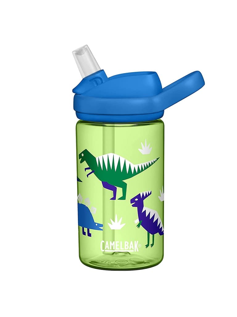 مطارة ماء للأطفال باللون الأخضر والأزرق من كاميلباك إيددي Camelbak eddy+ Kids Bottle Style Hip DinosVolume 14 Oz