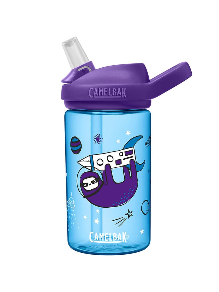 زمزمية ماء للاطفال 14 اونصة بلاستيك مع قشة ازرق شفاف كاميلباك Camelbak Eddy+ Kids Bottle