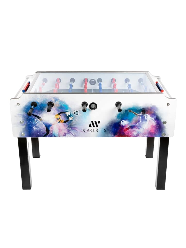 طاولة فرفيرة احترافية ضد الماء اي دي دبليو ADW Sports Hobby Model Glass Covered Foosball Table