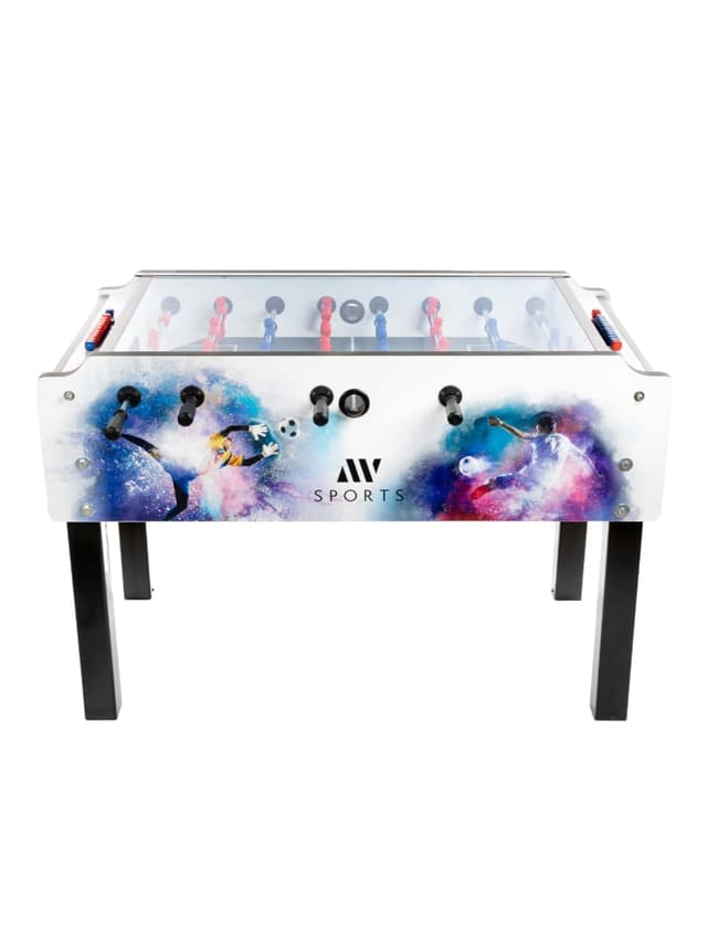 طاولة فرفيرة احترافية ضد الماء اي دي دبليو ADW Sports Hobby Model Glass Covered Foosball Table - 717264