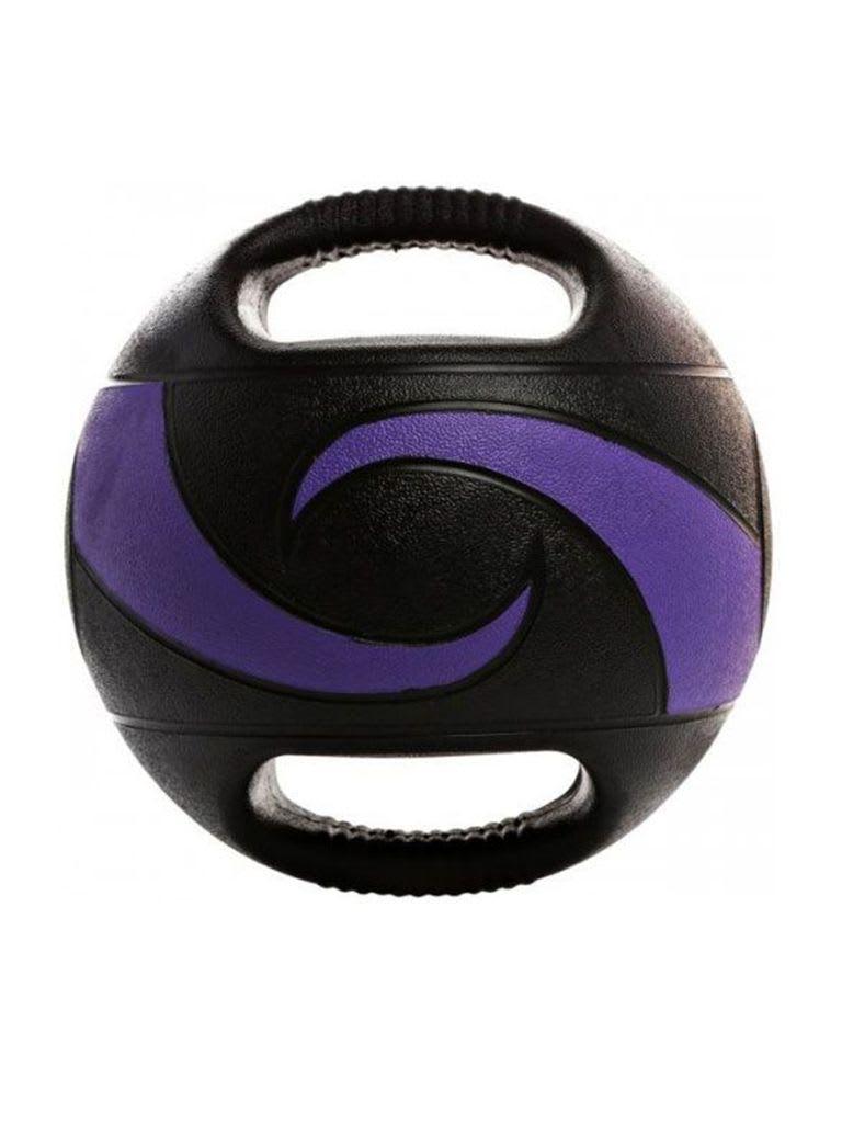 كرة تمارين 6 كجم أسود وبنفسجي لايف اب LiveUp Medicine Ball with Grips LS3007A Weight 6 Kg