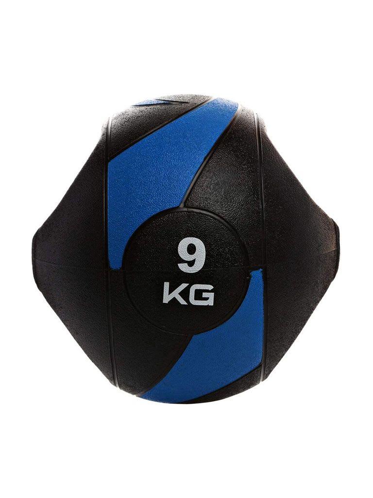 كرة تمارين 9 كجم أسود وأزرق لايف اب LiveUp Medicine Ball with Grips LS3007A Weight 9 Kg