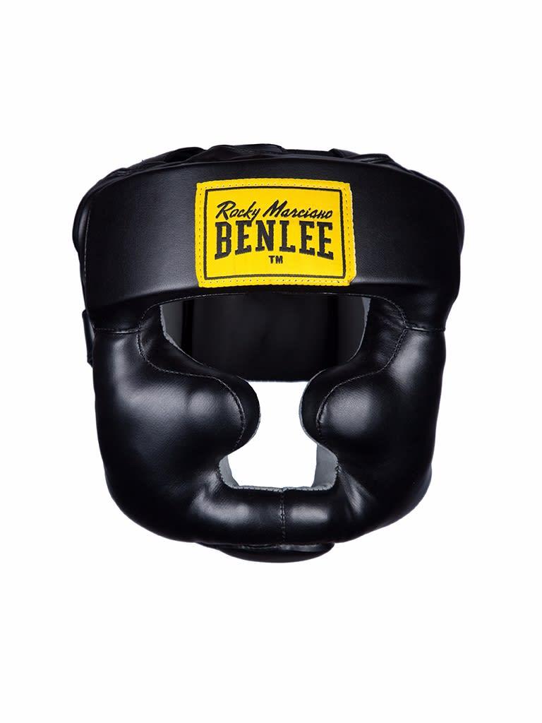 خوذة حماية للمصارعة جلد اسود من بينلي Benlee Artificial Leather Head Guard Full Protection Black