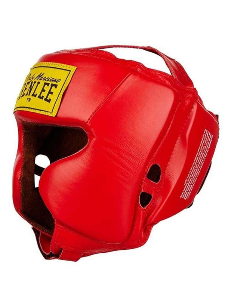 خوذه المصارعة لحماية الرأس L-XL Benlee Leather Headguard Tyson Red