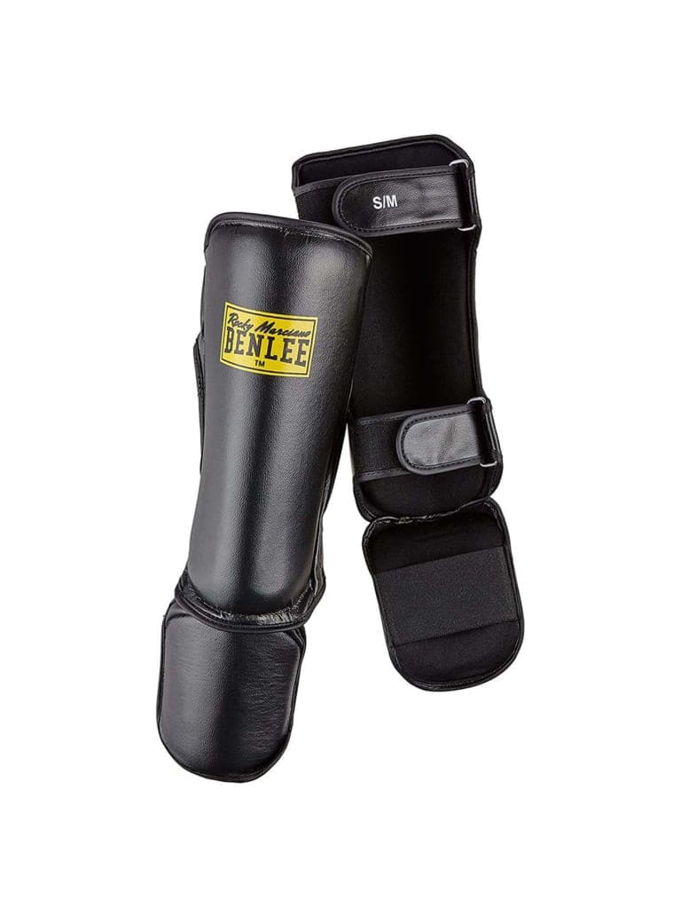 حامي الكاحل والساق اسفنجي L-XL من بينلي Benlee Instep Shin Guards Guardian Black