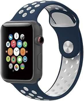 سوار ساعة ابل قياس 44 / 45 ملم سيليكون آي جارد بورودو لون أزرق غامق iGuard by Porodo Sport Silicone Watch Band for Apple Watch 44mm / 45mm – Ocean Blue - SW1hZ2U6MjE4NjYyMw==