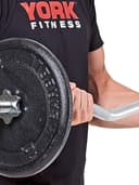 York Fitness Spinlock E-Z Curl Bar with Collar 6004