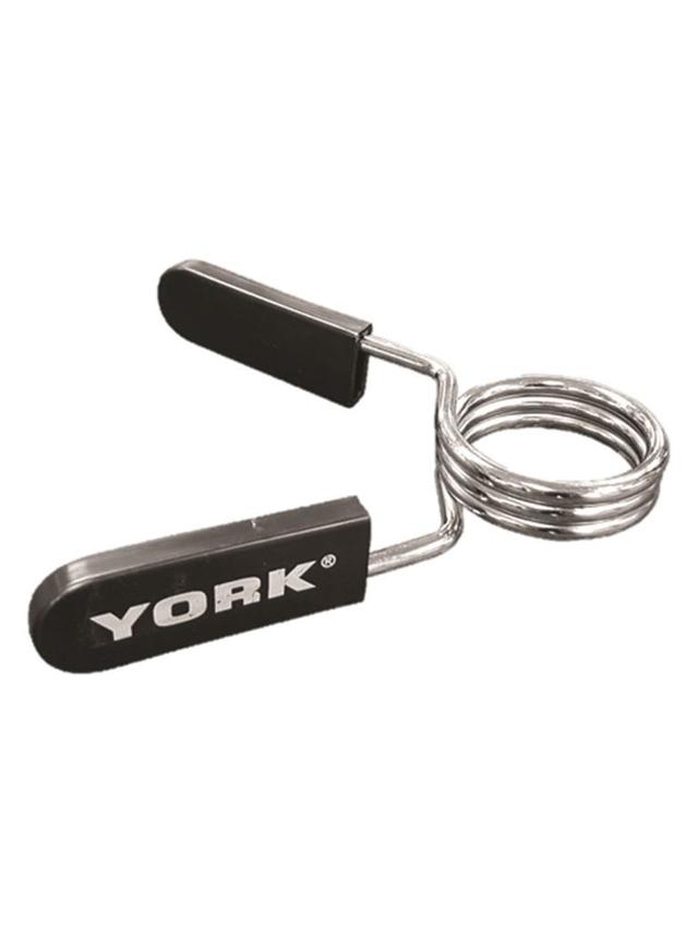 York Fitness Olympic Spring Collars, Silver-Black | 36040 - SW1hZ2U6MTUyODA4OA==