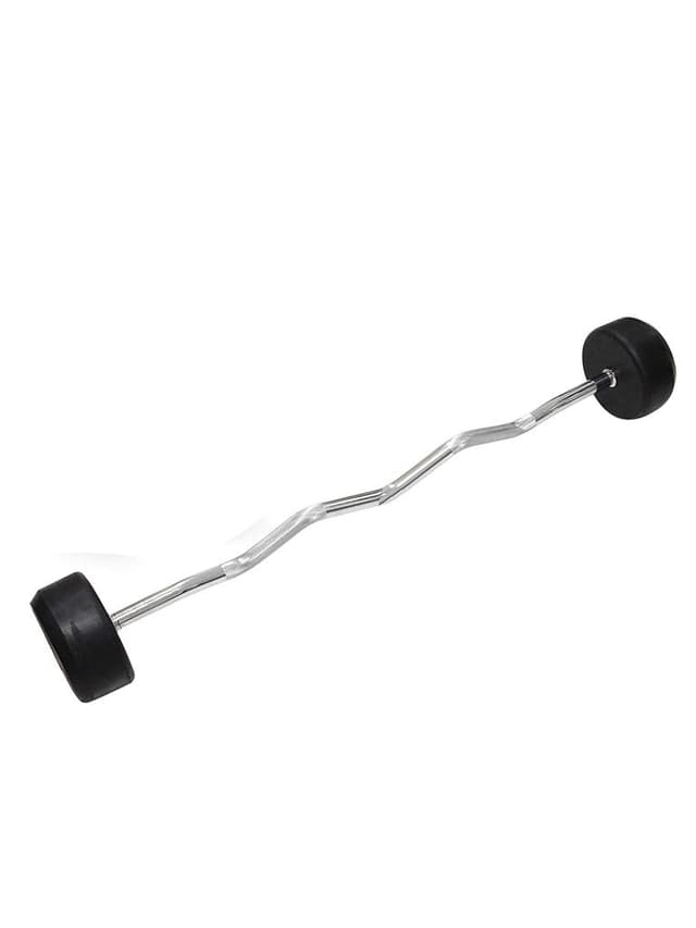 TA Sport Rubber Coated Curl Barbell LS2033 Weight 10 Kg - 313601