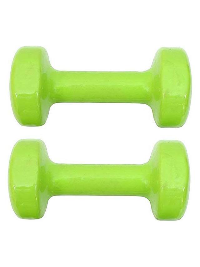 طقم دنابل 4 كيلو جرام عدد 2 لون أخضر من لايف اب LiveUp Vinyl Dumbbell Classical Head LS2001 - SW1hZ2U6MTU0OTgwNg==