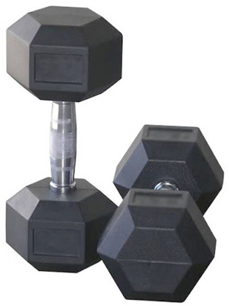 TA Sport Hex Rubber Dumbbell Weight 27.5 KgQuantity Pair