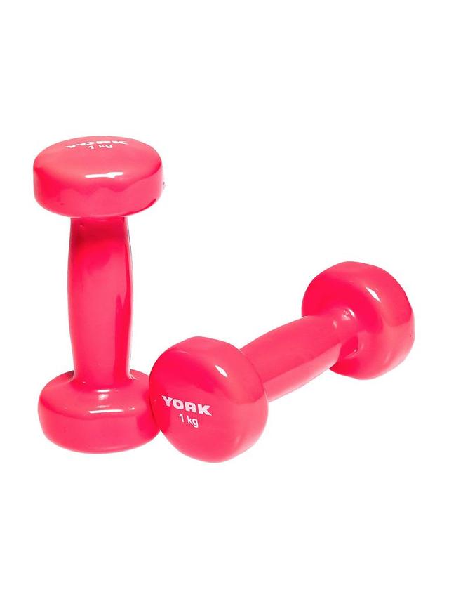 دامبل 2×3 كجم زهري يورك فيتنيس York Fitness Vinyl Dumbbell - SW1hZ2U6MTU0NzAyNQ==